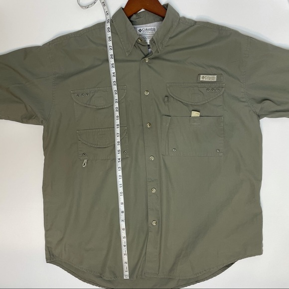 Columbia PFG Nylon Breathable S/S Button Shirt L - Picture 8 of 11